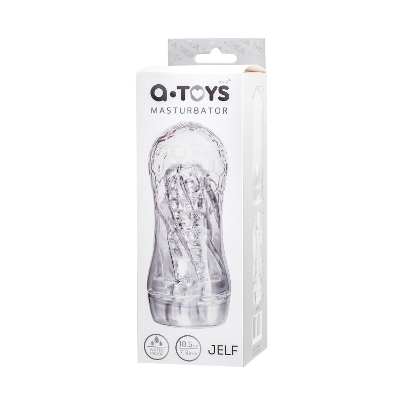 Мастурбатор A-Toys by TOYFA Jelf, ABS пластик, прозрачный, 18,5 см