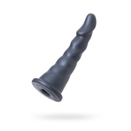 Насадка для страпона RealStick Strap-On Axel, PVC, тёмно-серый, 17,5 см