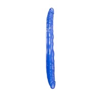 Двусторонний фаллоимитатор  Toyfa Basic, TPE, синий, 28,5 см