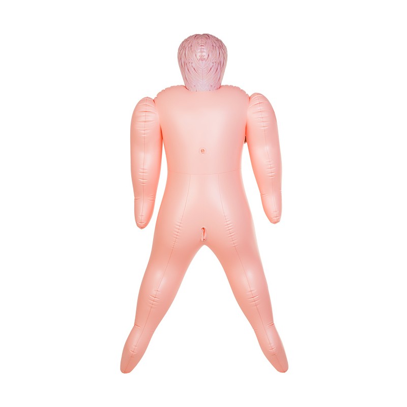 Кукла надувная Dolls-X by TOYFA Isabella, толстушка, с двумя отверстиями, блондинка, 160 см