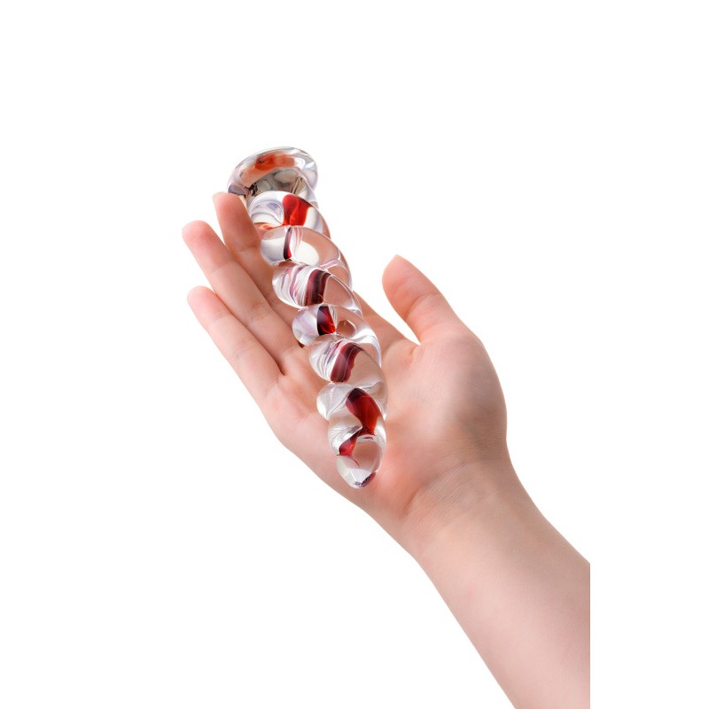 Нереалистичный фаллоимитатор Sexus Glass, стекло, прозрачный, 18 см
