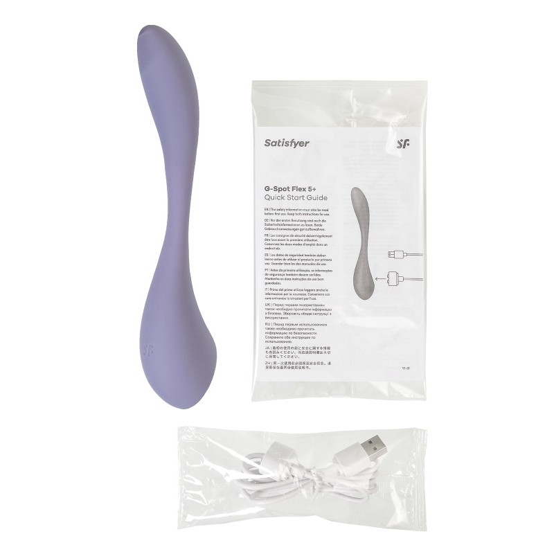 Стимулятор точки G с фиксацией формы Satisfyer G-Spot Flex 5 Connect App, сиреневый, 19,6 см