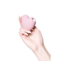 Вакуум-волновой стимулятор клитора с вибрацией Satisfyer Cutie Heart, силикон, розовый, 7,7 см