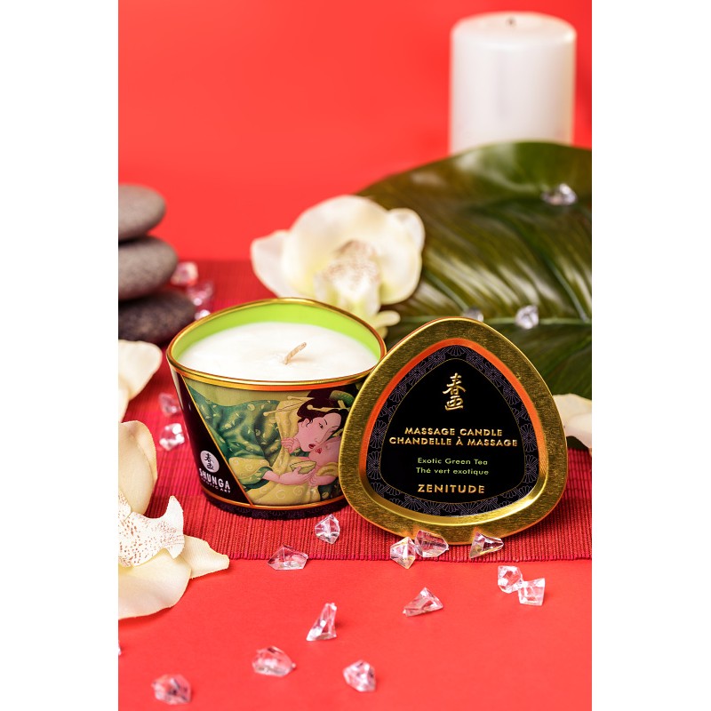 Массажное аромамасло в виде свечи Shunga «Спокойствие. Зеленый чай»(Zenitude.Exotic Green Tea) 170мл