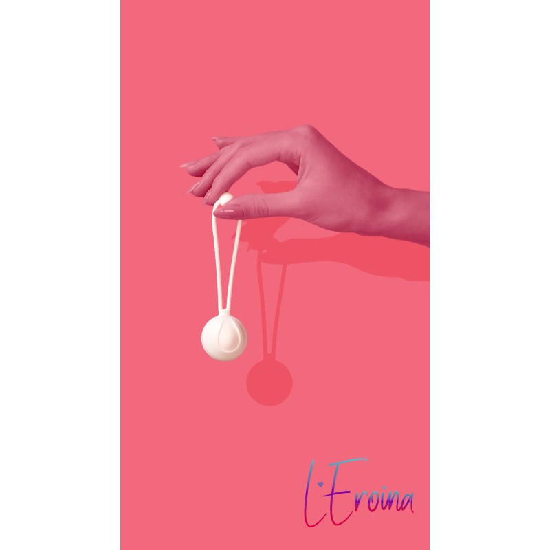 Вагинальный шарик L'EROINA by TOYFA Lily, силикон, белый, 10,5 см