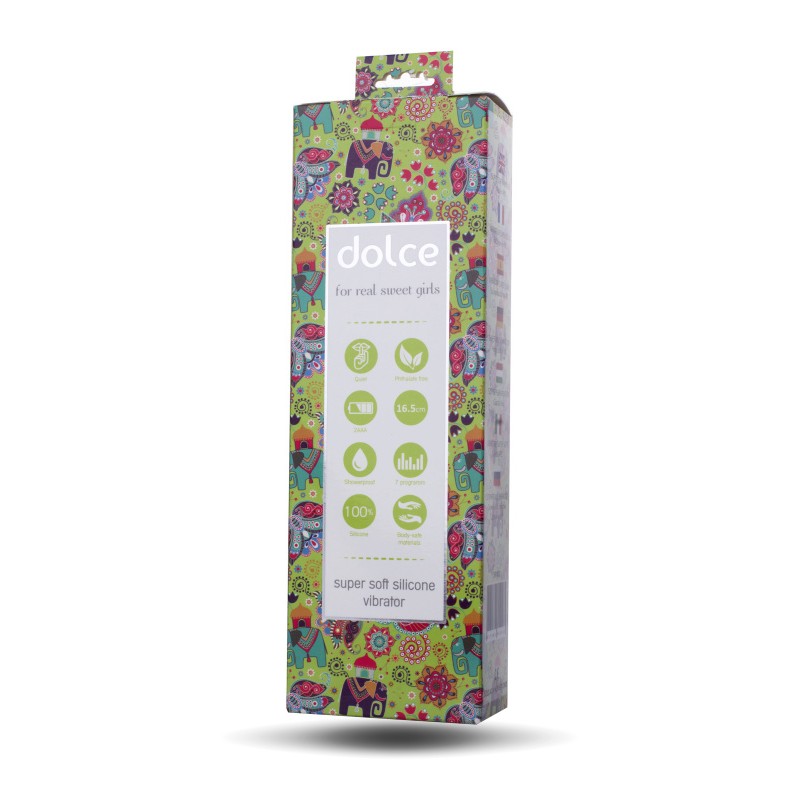 Вибратор TOYFA Dolce Mateo, силикон, зеленый, 16,5см