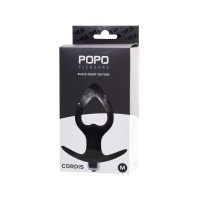 Анальная вибровтулка-расширитель POPO Pleasure by TOYFA Cordis M, силикон, черная, 14 см, Ø 5,5