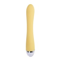 Вибратор с клиторальным стимулятором Flovetta Aster, силикон, желтый, 22 см