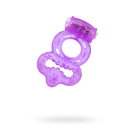 Виброкольцо на пенис TOYFA Basic, TPE, фиолетовый
