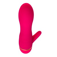 Вибратор A-Toys by TOYFA с клиторальным стимулятором, силикон, розовый, 15 см