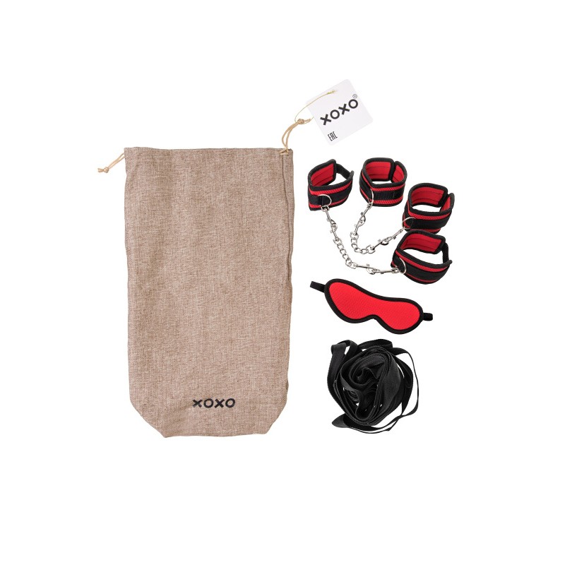 Мешочек XOXO, текстиль, коричневый, 39*23,5 см