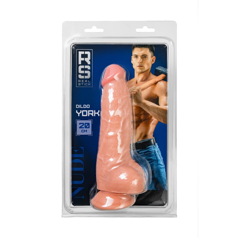 Реалистичный фаллоимитатор RealStick Nude York, PVC, телесный, 20 см