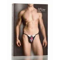Стринги мужские с галстуком SoftLine Collection, черный, S/L