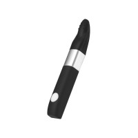 Вибратор клиторальный Qvibry 8Gb USB памяти, силикон, черный, 12 см