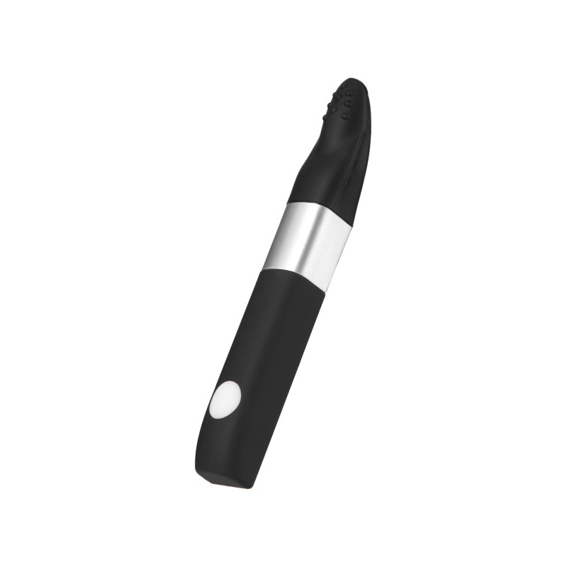Вибратор клиторальный Qvibry 8Gb USB памяти, силикон, черный, 12 см