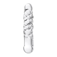 Двусторонний фаллоимитатор Sexus Glass, стекло, прозрачный, 16 см