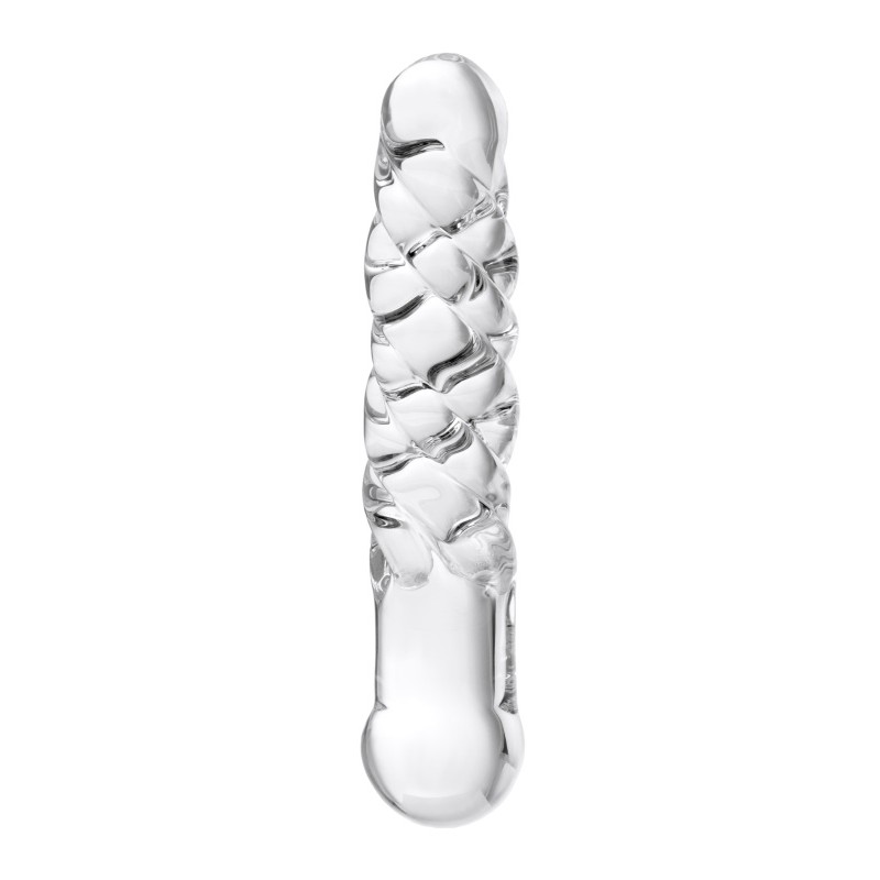Двусторонний фаллоимитатор Sexus Glass, стекло, прозрачный, 16 см