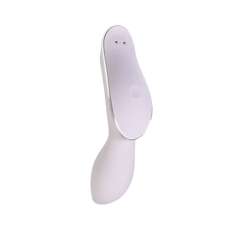 Вакуумный стимулятор клитора с вибрацией Satisfyer Curvy Trinity 2, сиреневый, 17,4 см