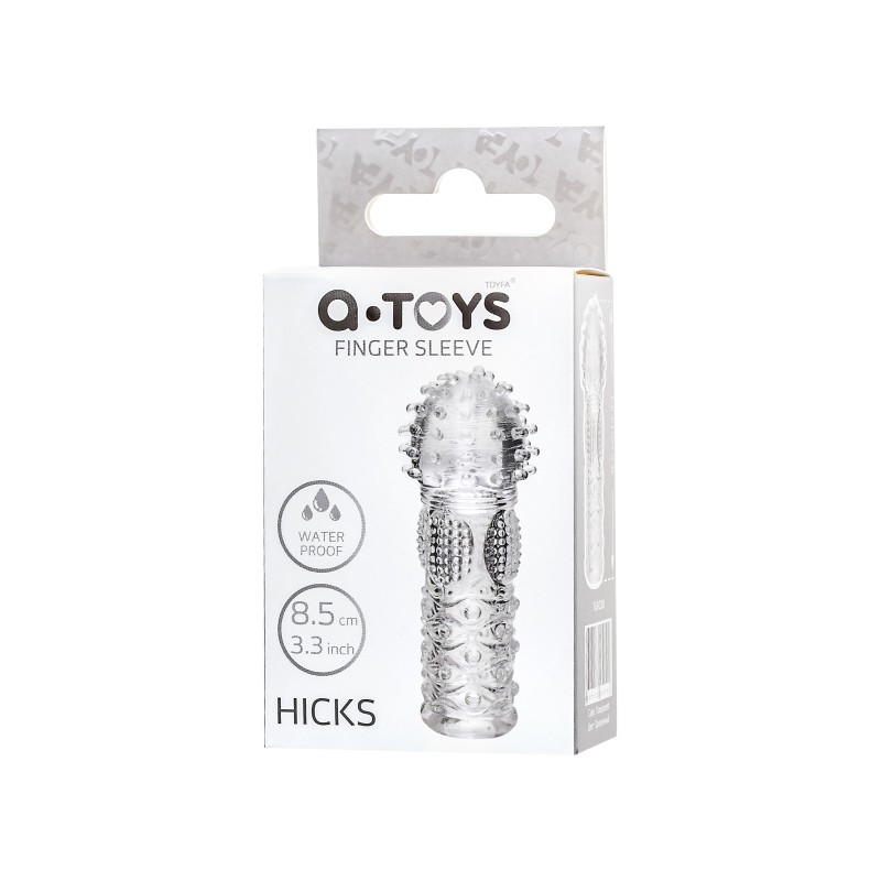 Насадка на палец A-Toys by TOYFA Hicks, TPE, прозрачный 8,5 см
