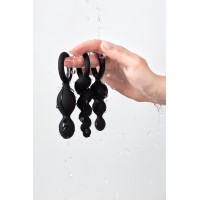 Набор анальных плагов Satisfyer Booty Call black 3 шт, силикон, чёрный, 13,5 см