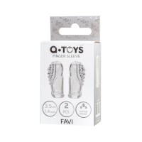 Комплект насадок на палец A-Toys by TOYFA Favi, TPE, прозрачный, 3,5 см