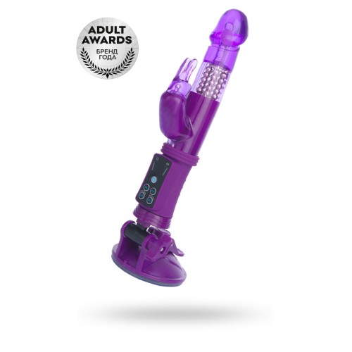Вибратор с клиторальным стимулятором A-Toys by TOYFA, TPR, фиолетовый, 22 см