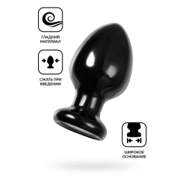 Анальная втулка POPO Pleasure by TOYFA Cetus α, PVC, черная, 11,5 см, Ø 6,2 см