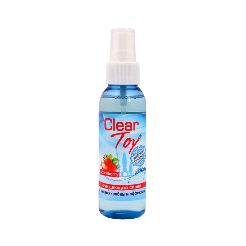 Очищающий спрей "CLEAR TOYS STRAWBERRY" с антимикробным эффектом, 100 мл