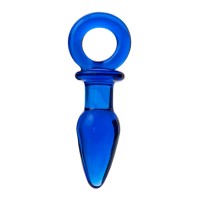 Анальная втулка Sexus Glass, стекло, синяя, 14 см, Ø 3,5 см