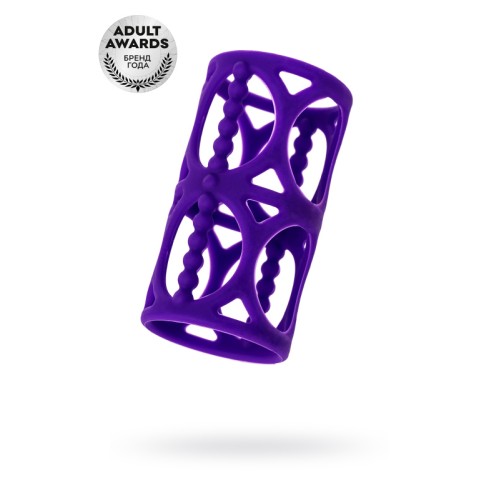 Насадка на пенис A-Toys by TOYFA, силикон, фиолетовый, 7,5 см