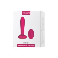 Анальная втулка Svakom Primo, с подогревом,  силикон, розовый, 12 см
