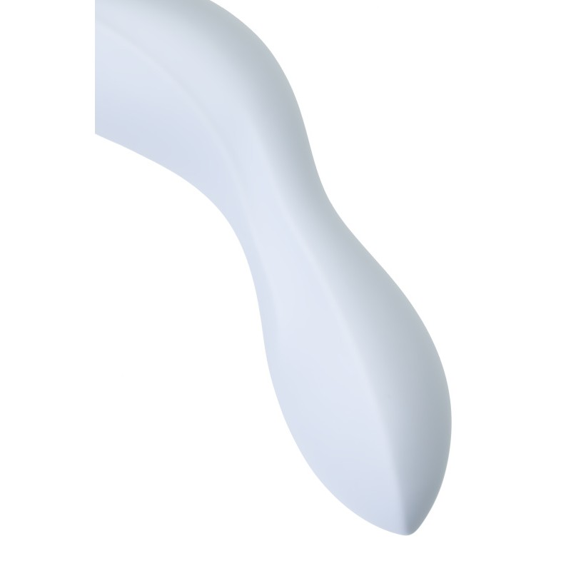 Вакуумный стимулятор клитора с вибрацией Satisfyer Curvy Trinity 5+ Connect App, голубой, 16,5 см