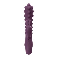 Вибратор с клиторальным стимулятором KOKOS SMON, силикон, фиолетовый, 23 см