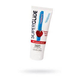 Съедобная смазка на водной основе HOT Superglide для орального секса со вкусом малины, 75 мл
