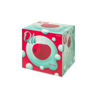 Вакуум-волновой стимулятор клитора Qli by Flovetta Birdie, силикон, красный, 6,3 см