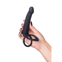 Насадка на пенис для двойного проникновения Black&Red by TOYFA, силикон, чёрная, 19 см