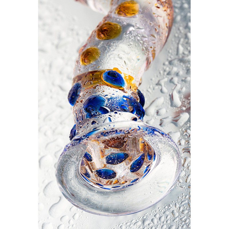Нереалистичный фаллоимитатор Sexus Glass, стекло, прозрачный, 20 см