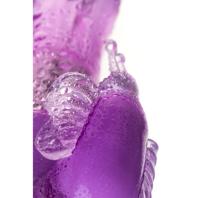 Вибратор с клиторальным стимулятором A-Toys by TOYFA High-Tech fantasy, TPE, фиолетовый, 22,4 см