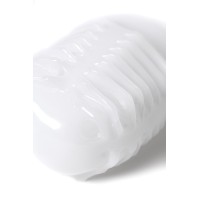 Мастурбатор MasturbaTIN Ribbed Ricky, TPE, белый,4.5 см