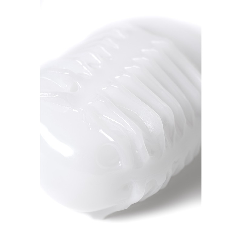 Мастурбатор MasturbaTIN Ribbed Ricky, TPE, белый,4.5 см