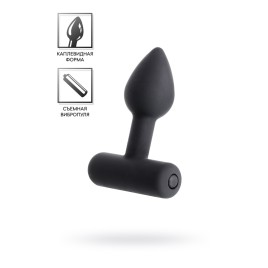 Анальная втулка Erotist SHAFT, силикон, черный, 6,9 см