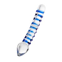 Двусторонний фаллоимитатор Sexus Glass, стекло, прозрачный, 20 см
