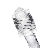 Нереалистичный мастурбатор TENGA Crysta Leaf, TPE, прозрачный, 15,5 см