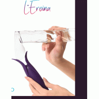 Вибростимулятор L'EROINA by TOYFA Flo, силикон, фиолетовый, 18,5 см