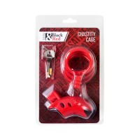 Пояс верности мужской Black&Red by TOYFA, ABS пластик, красный, 10 см