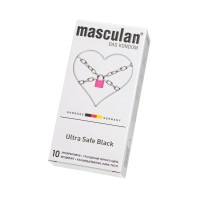 Презервативы Masculan, ultra 4, ультрапрочные, 19 см, 3,4 см, 10 шт.(Ultra Safe Black № 10)