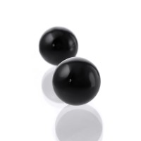 Вагинальные шарики Sexus Glass, стекло, черные, Ø 3,2 см