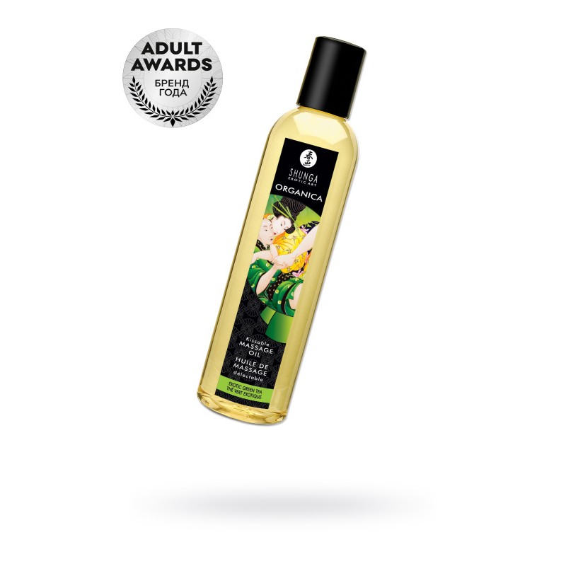 Масло массажное Shunga Organica «Зелёный чай» (Exotic Green Tea), 240 мл