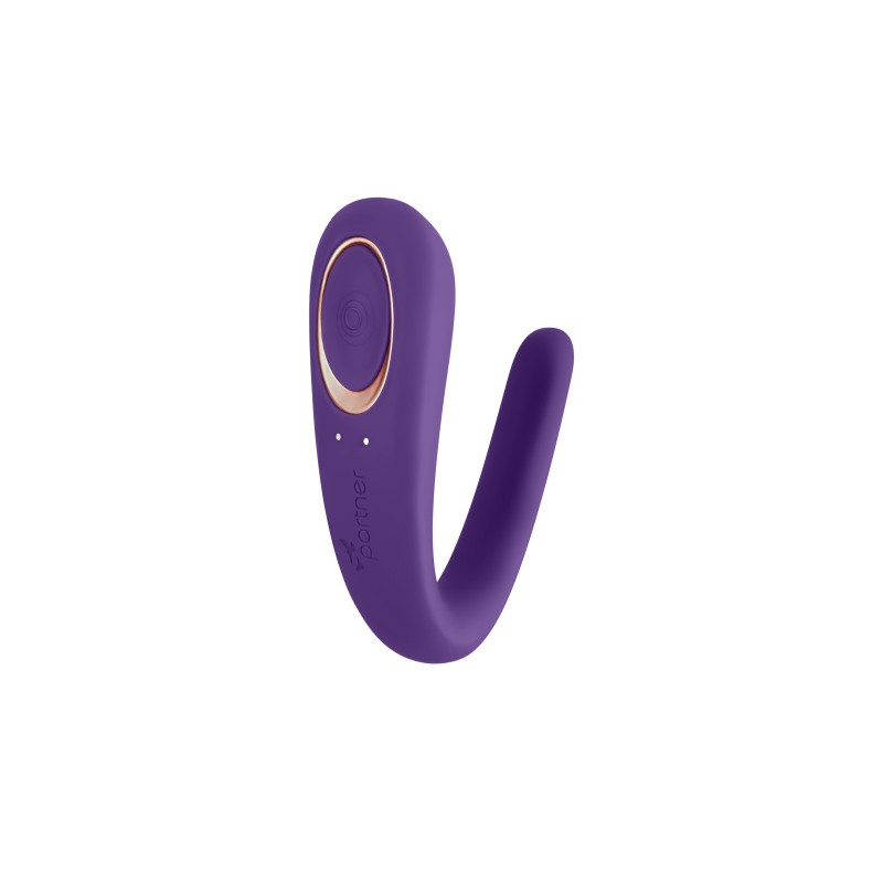 Многофункциональный стимулятор для пар Satisfyer Partner Double Classic, силикон, фиолетовый,18,5 см