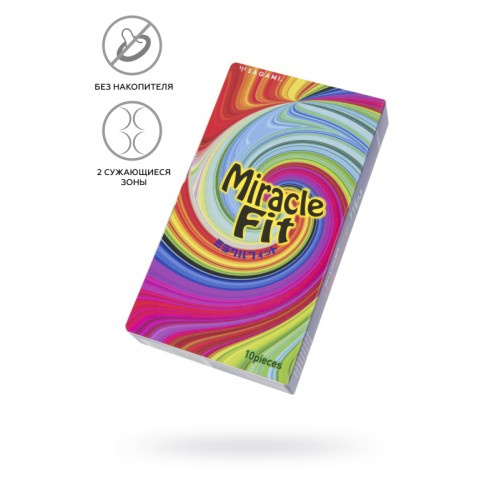 Презервативы Sagami, miracle fit, латекс, 18,5 см, 5,2 см, 10 шт.